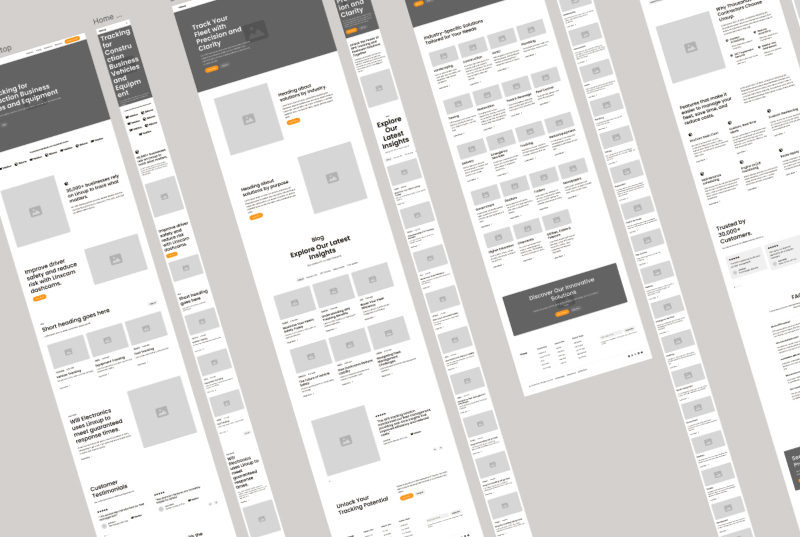UX wireframes and prototyping work